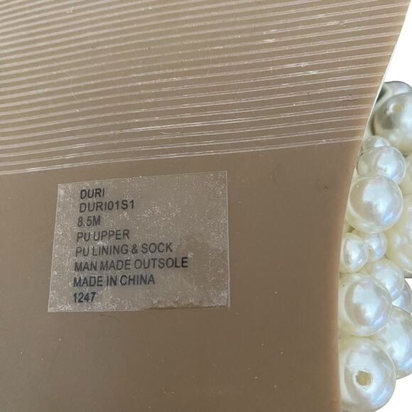 Steve Madden NWOB Duri Pearl Rhinestone Embellished Wedding Bridal Sandals 8.5 - Picture 10 of 10